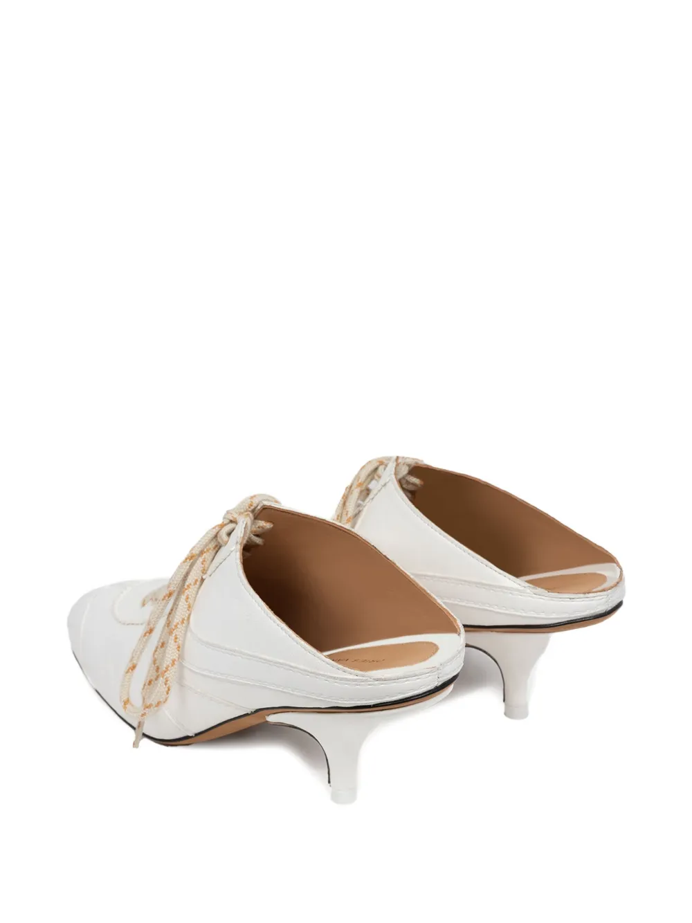Dries Van Noten 60mm Lace-up Mules In White