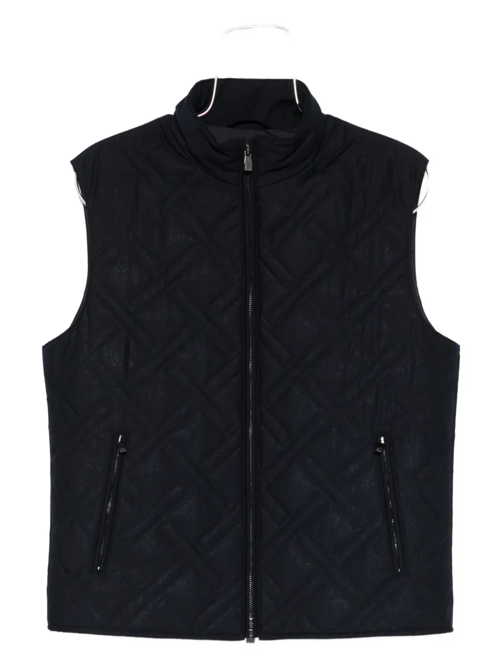 Corneliani quilted zip gilet | Blue | Image 1