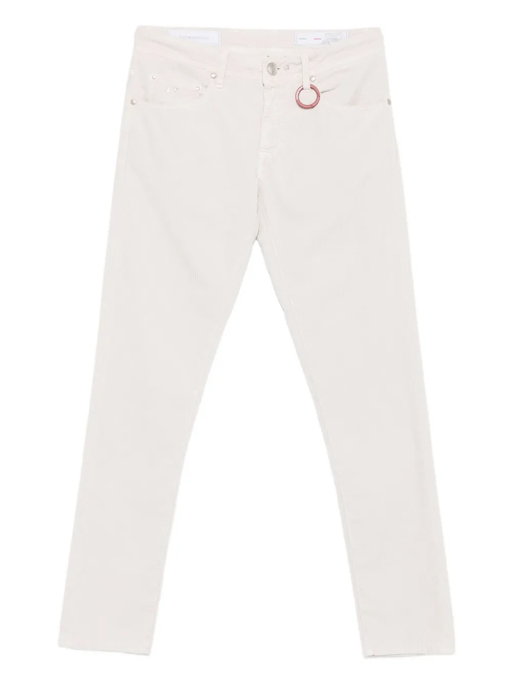 Sartoria Tramarossa ring-detail corduroy trousers | White | Image 1