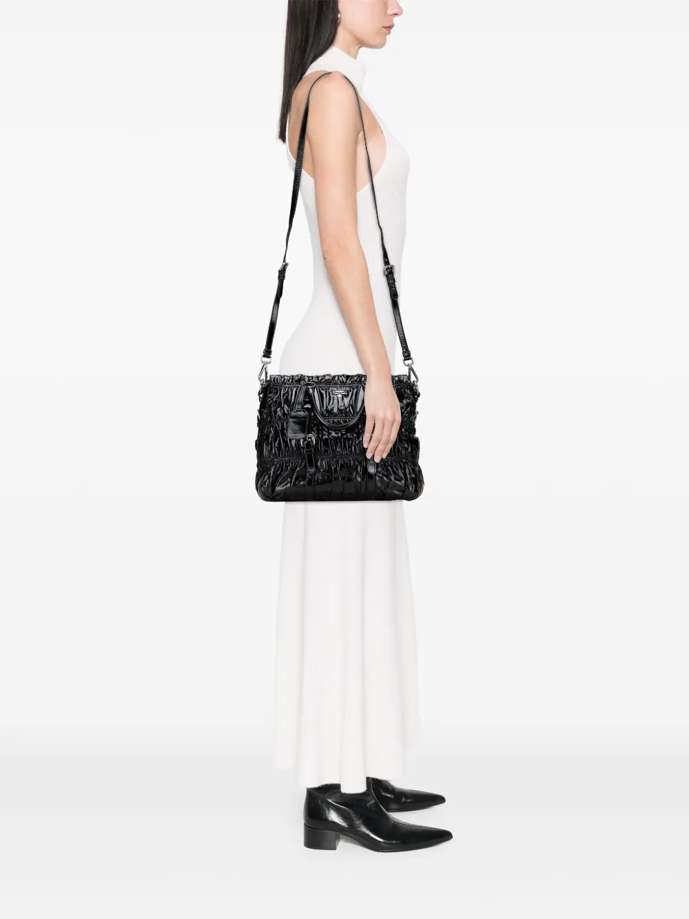 Prada Pre-Owned 2000-2013 Vernice Gaufre satchel | Pre-Owned | Image 2