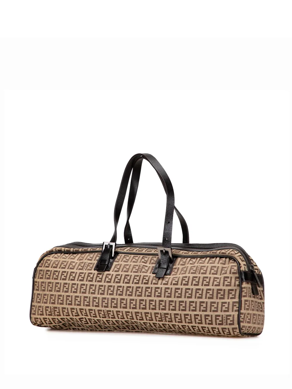 Pre-owned Fendi 20th Century Zucchino Canvas Handbag In Brown