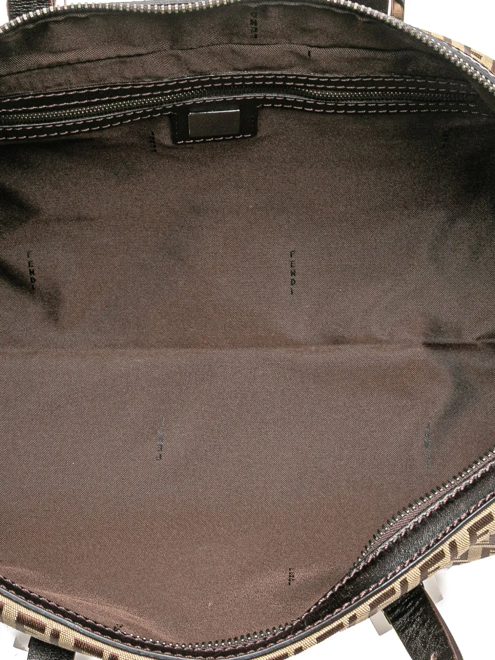 Pre-owned Fendi 20th Century Zucchino Canvas Handbag In Brown