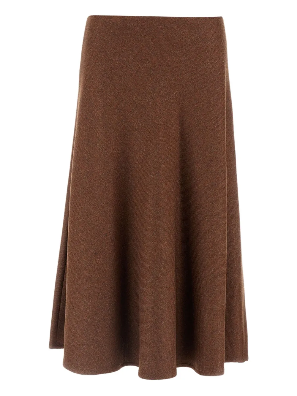Herno 褶饰羊毛半身裙 | 褐色