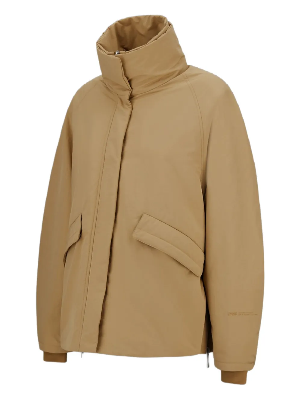 Herno High-neck Quilted Jacket In Brown