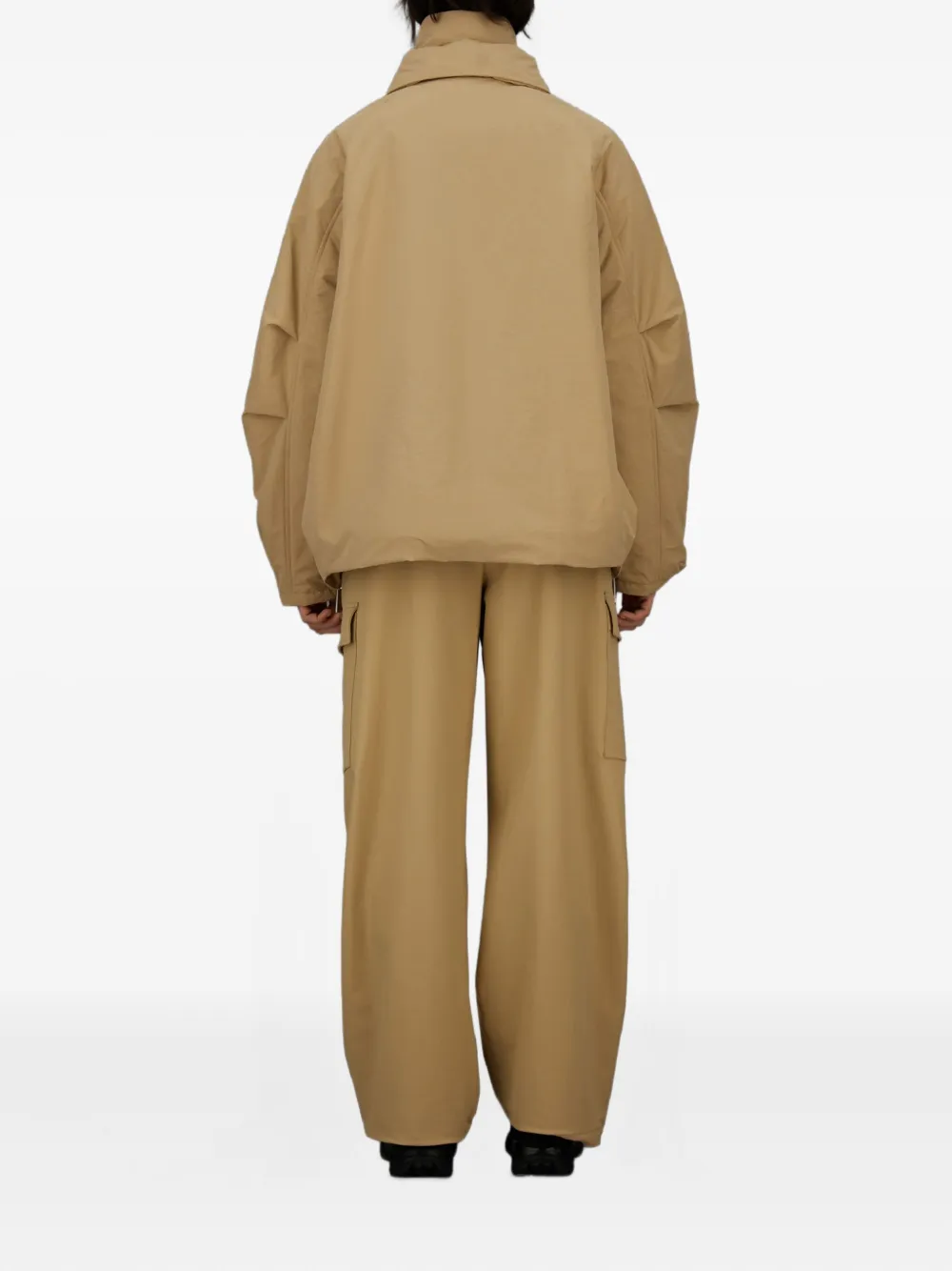 Herno High-neck Quilted Jacket In Brown