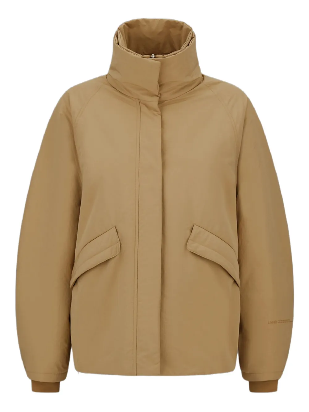 Herno High-neck Quilted Jacket In Brown