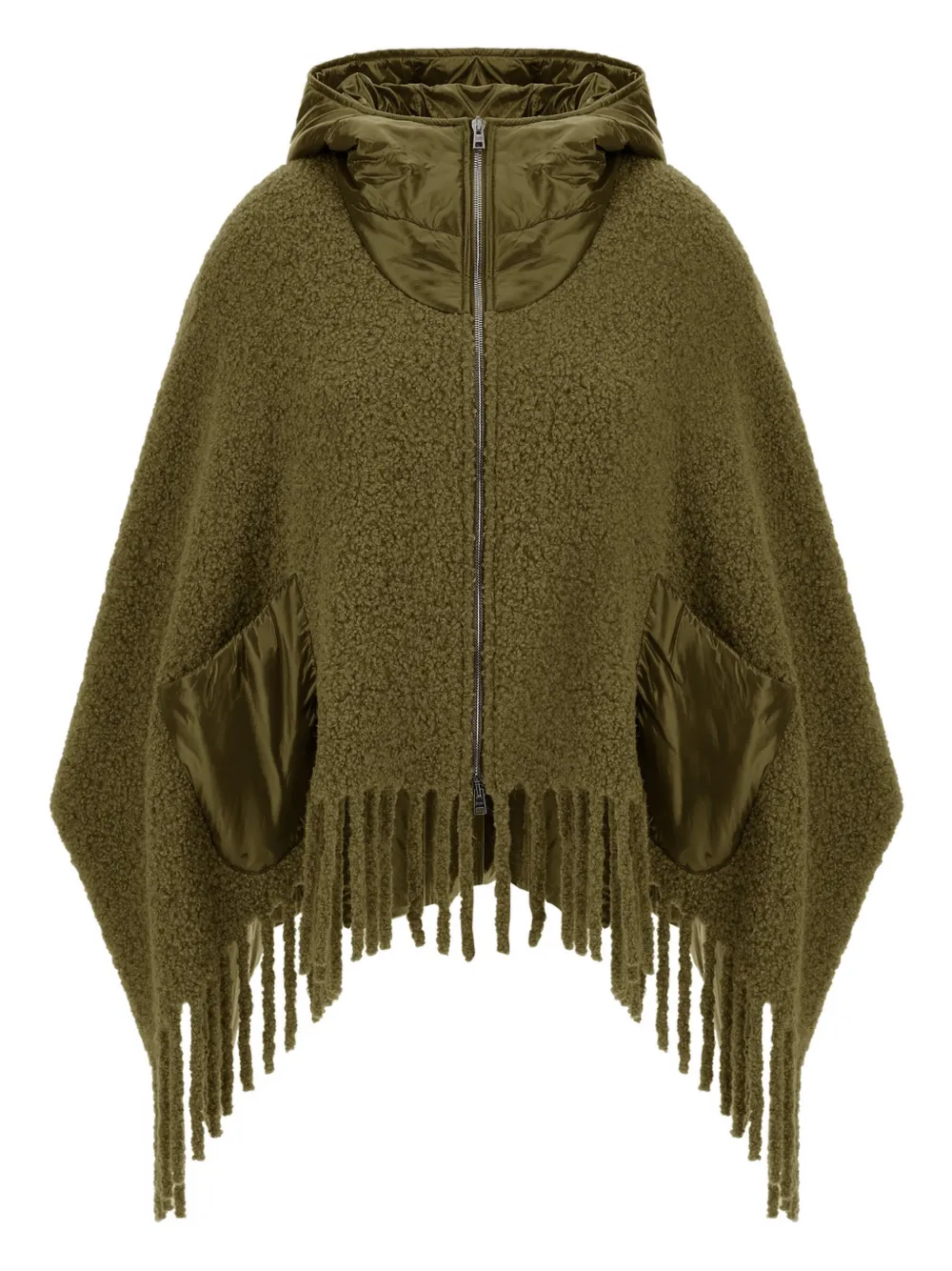 Herno fringed hooded jacket | Green | Image 1
