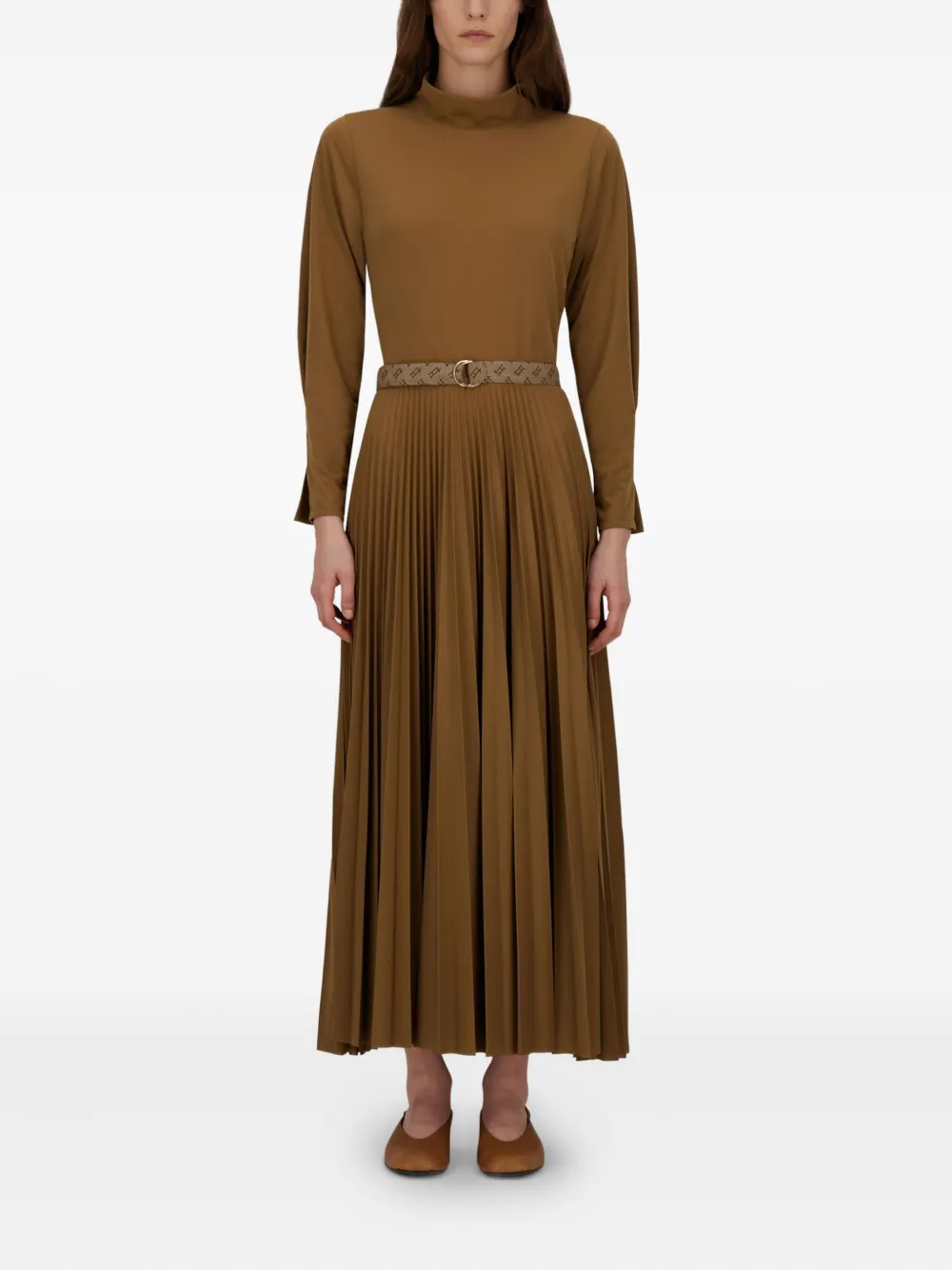 Herno 플리츠 긴소매 드레스 | 데이 드레스