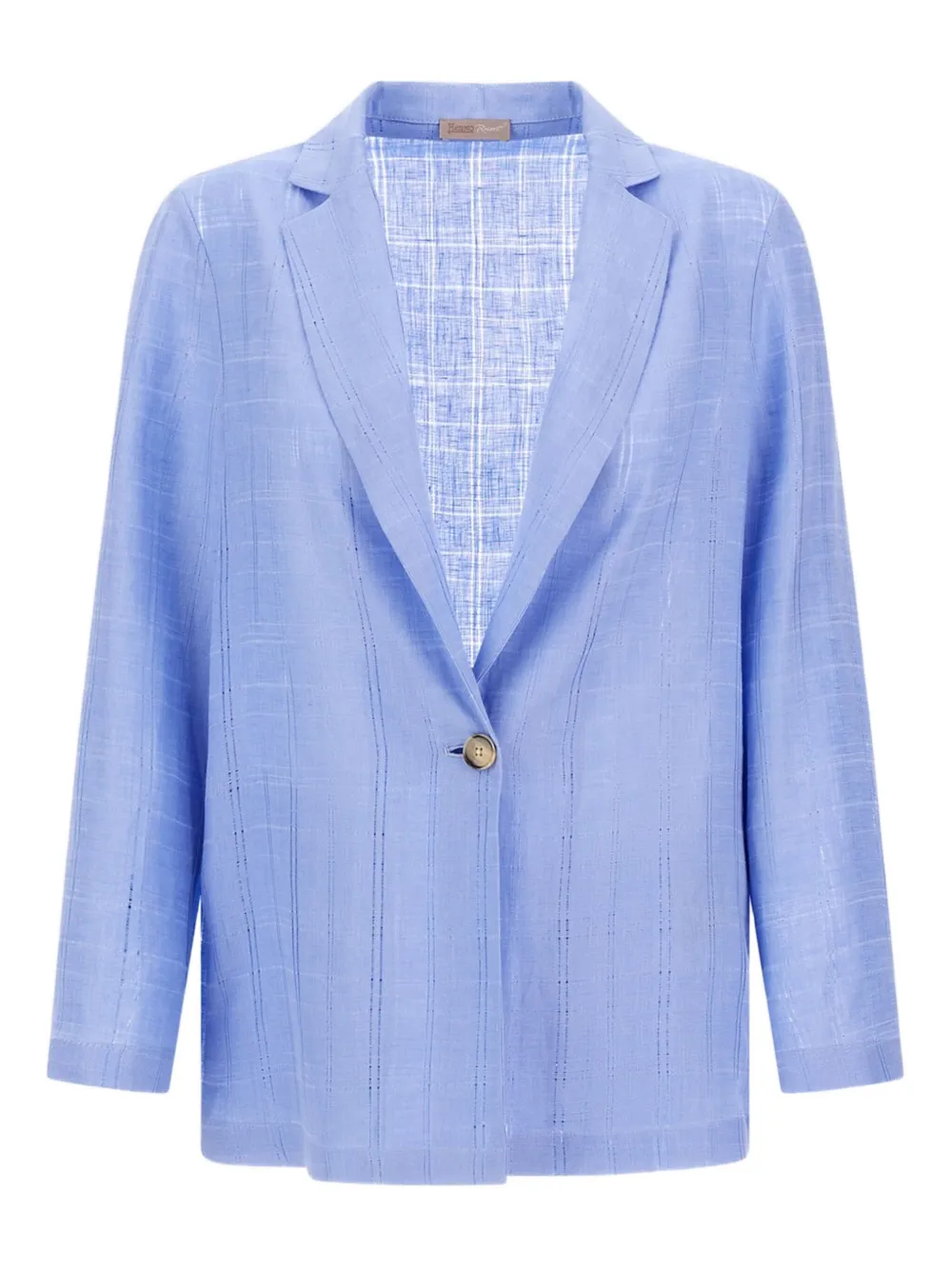 Herno Blazer con bottone singolo in lino - Blu