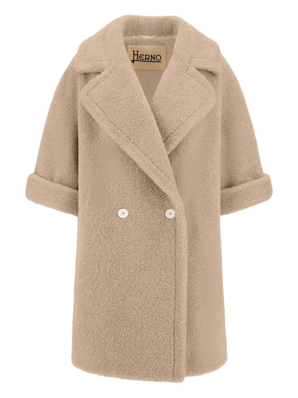 Herno double-breasted short-sleeve coat | Neutrals | Image 1