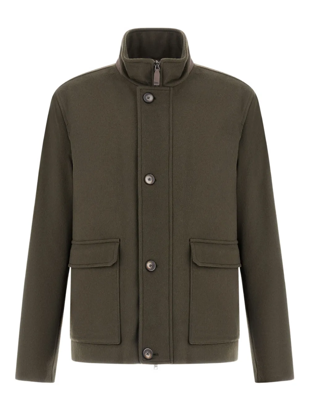 Herno high-neck buttoned jacket | Green | Image 1