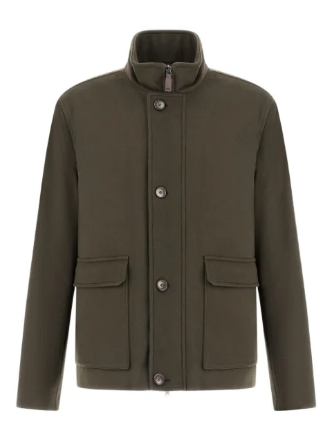 Herno Geknöpfte Jacke mit Stehkragen