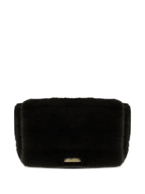 Herno In Lady faux-fur flap clutch bag