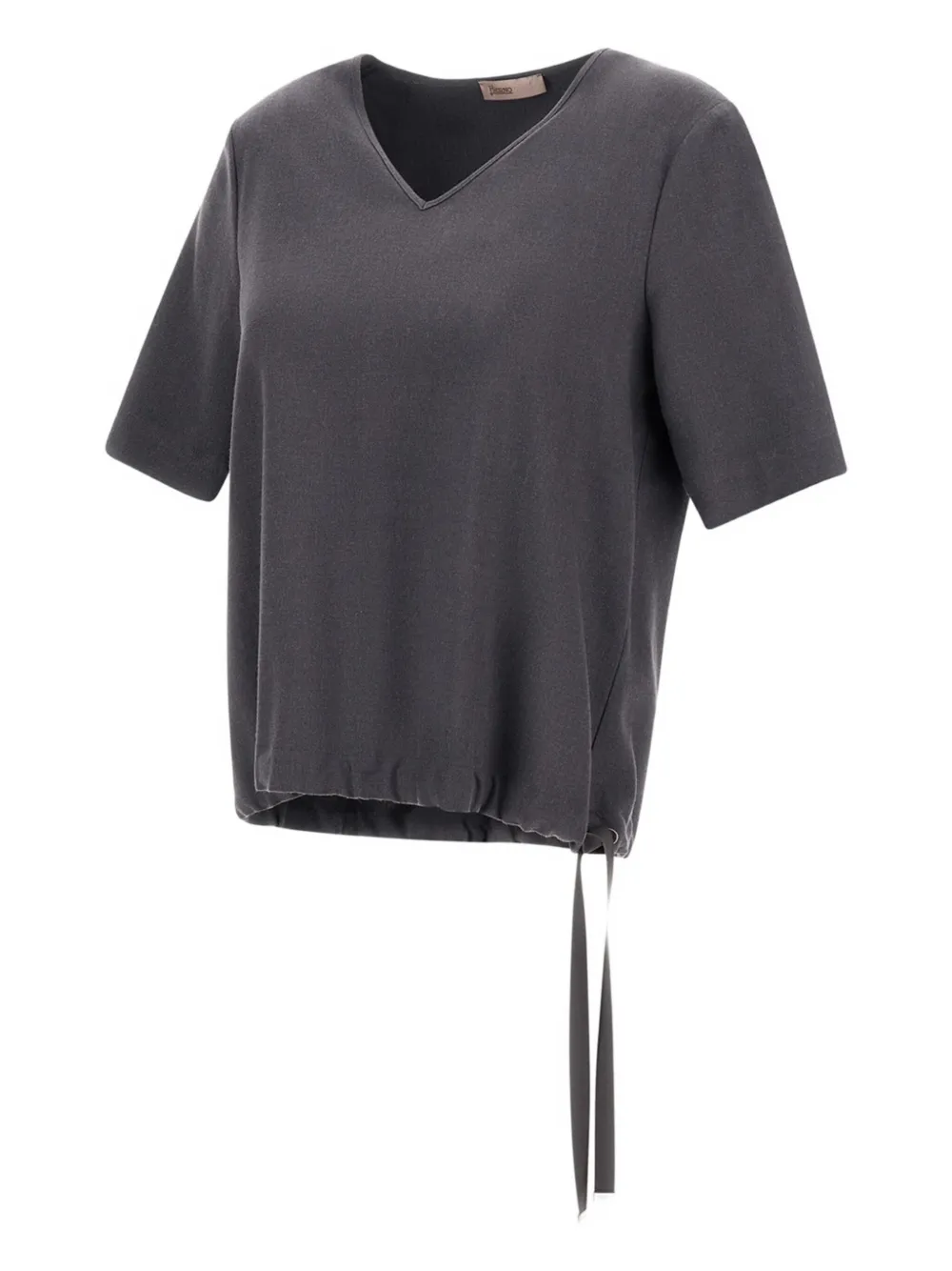 Herno Resort T-shirt In Melange Flannel In Gray