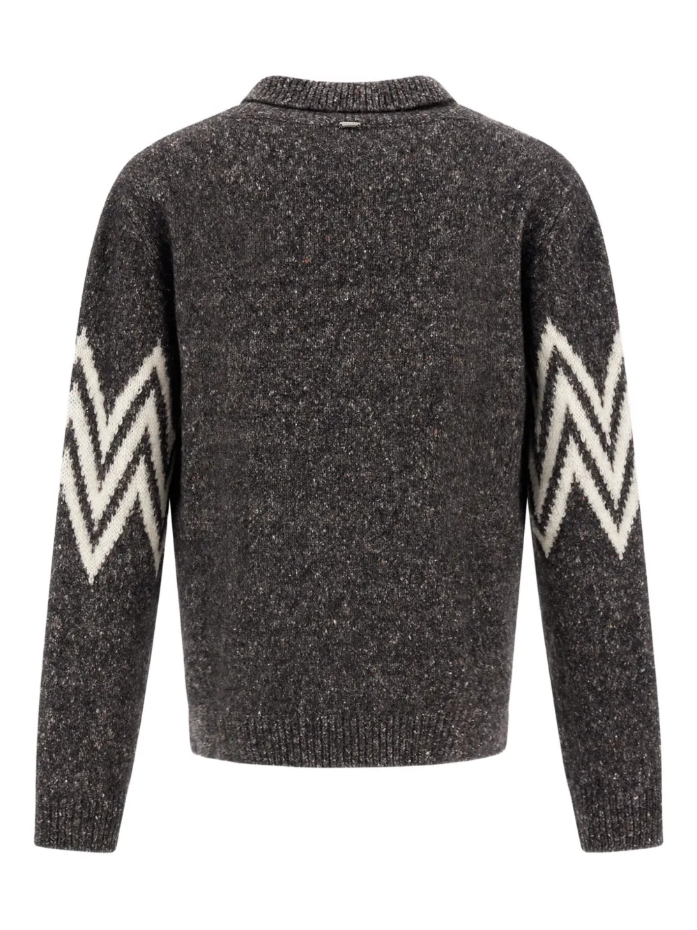 Herno Trui met zigzag patroon en kraag Grijs