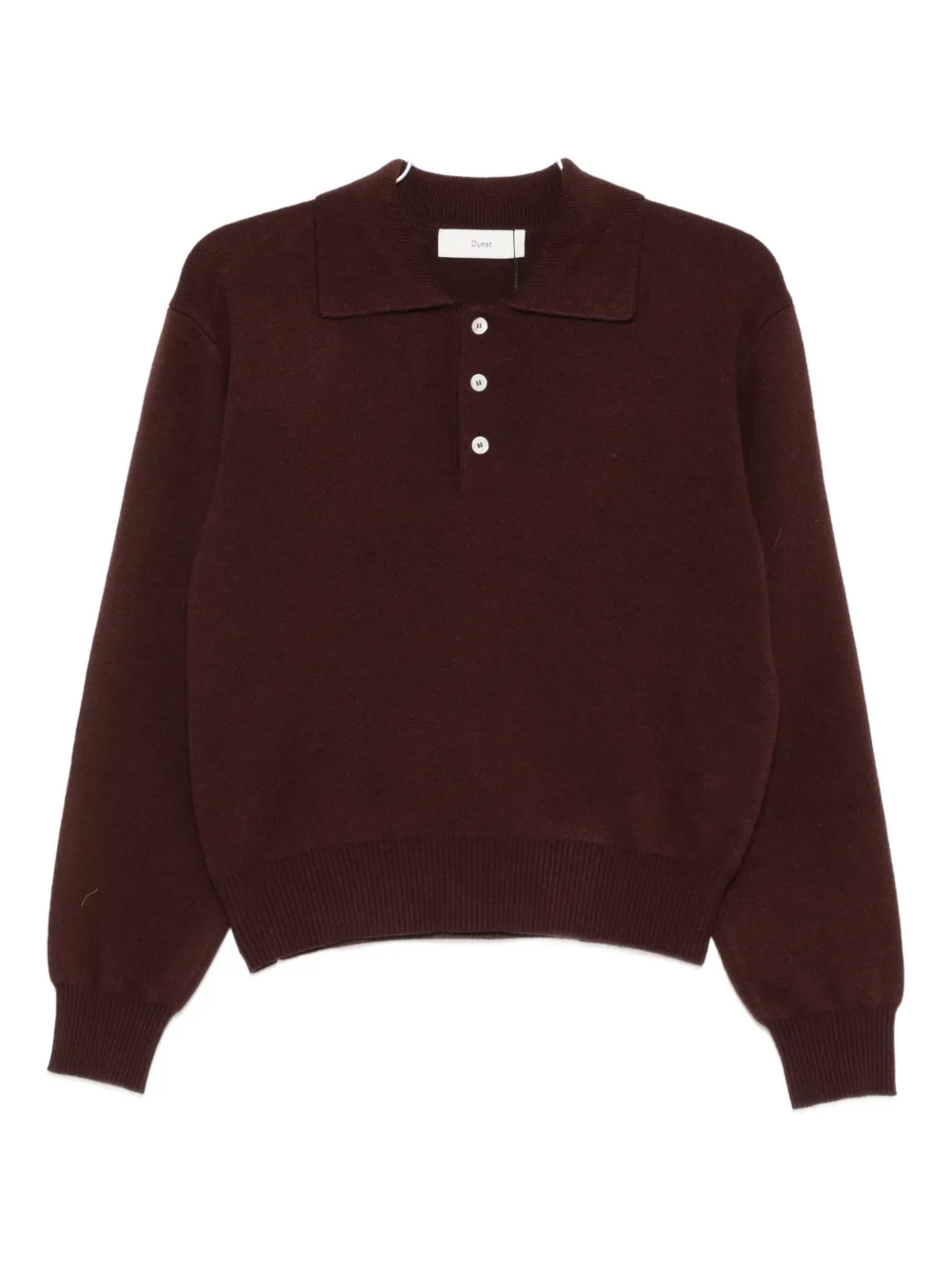 Dunst Cashmere Collared Sweater In Brown