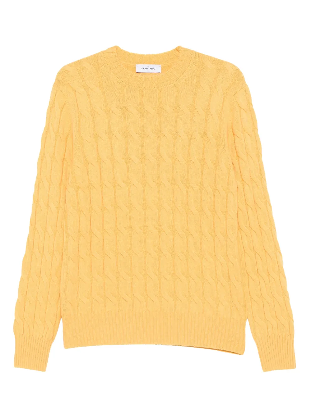 Gran Sasso cable-knit crew-neck sweater | Yellow | Image 1