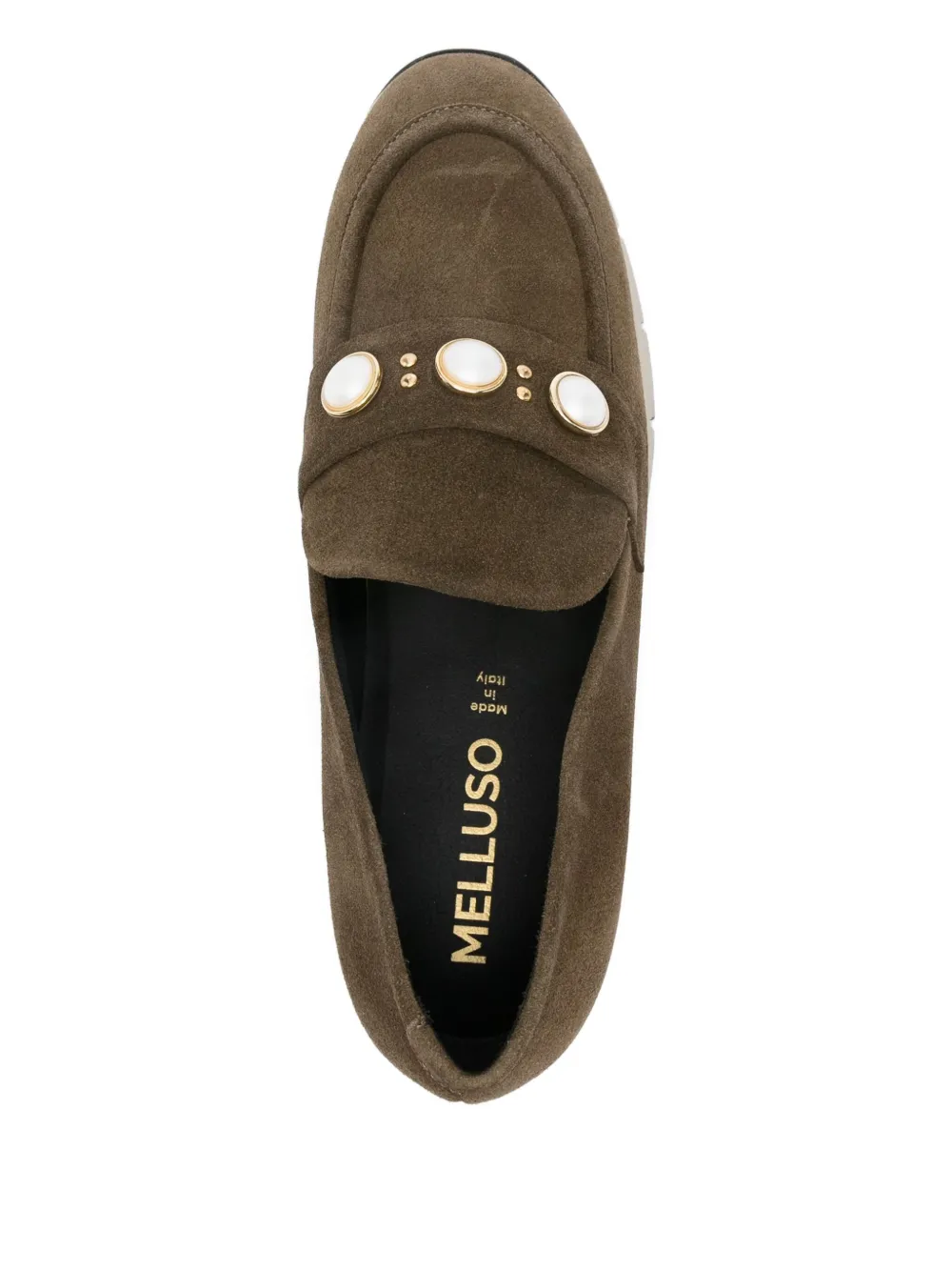 MELLUSO Loafers verfraaid met parel Bruin