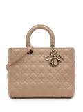 Christian Dior Pre-Owned 2014 Large Lambskin Cannage Lady Dior satchel - Brown