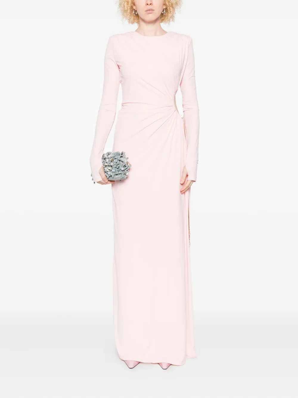 Danamé chain-embellished cut-out maxi dress - Roze