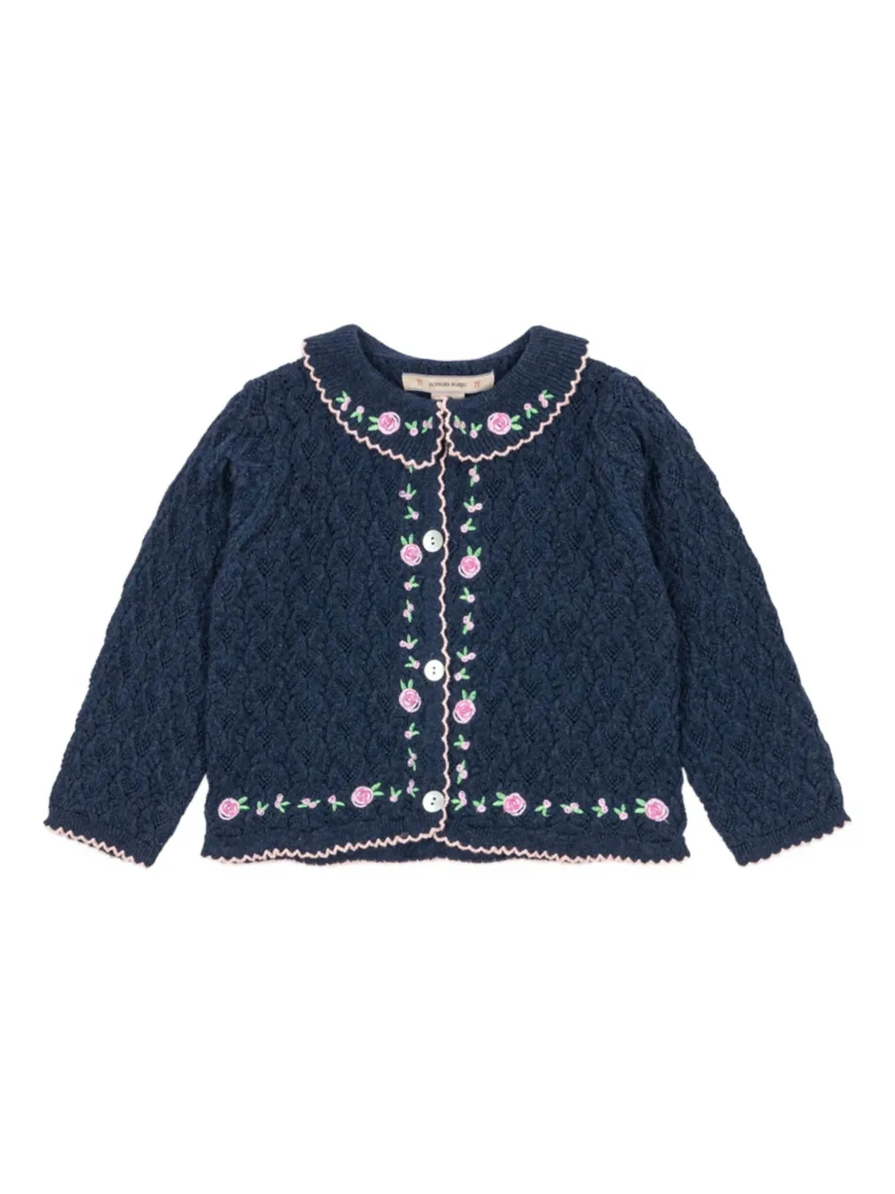 Konges Sløjd cardigan à fleurs brodées | bleu | Image 1