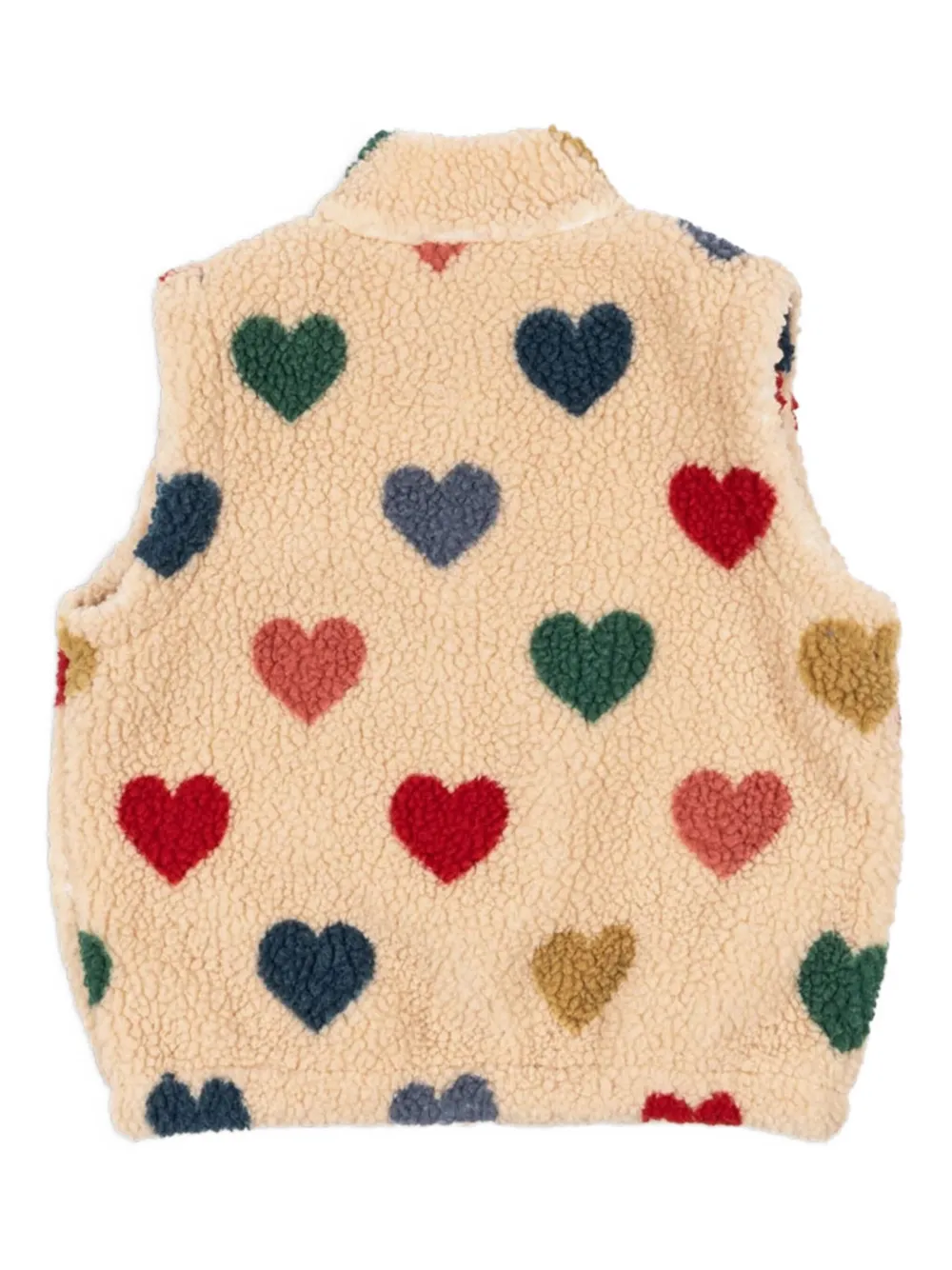 Konges Sløjd Jody heart zip gilet - Beige