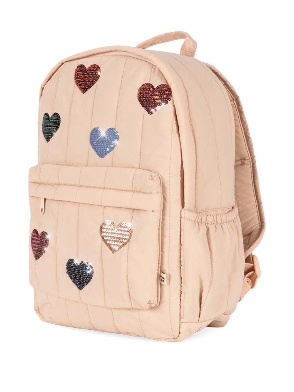 Konges Sløjd Quilted Sequin-heart Backpack In Pink
