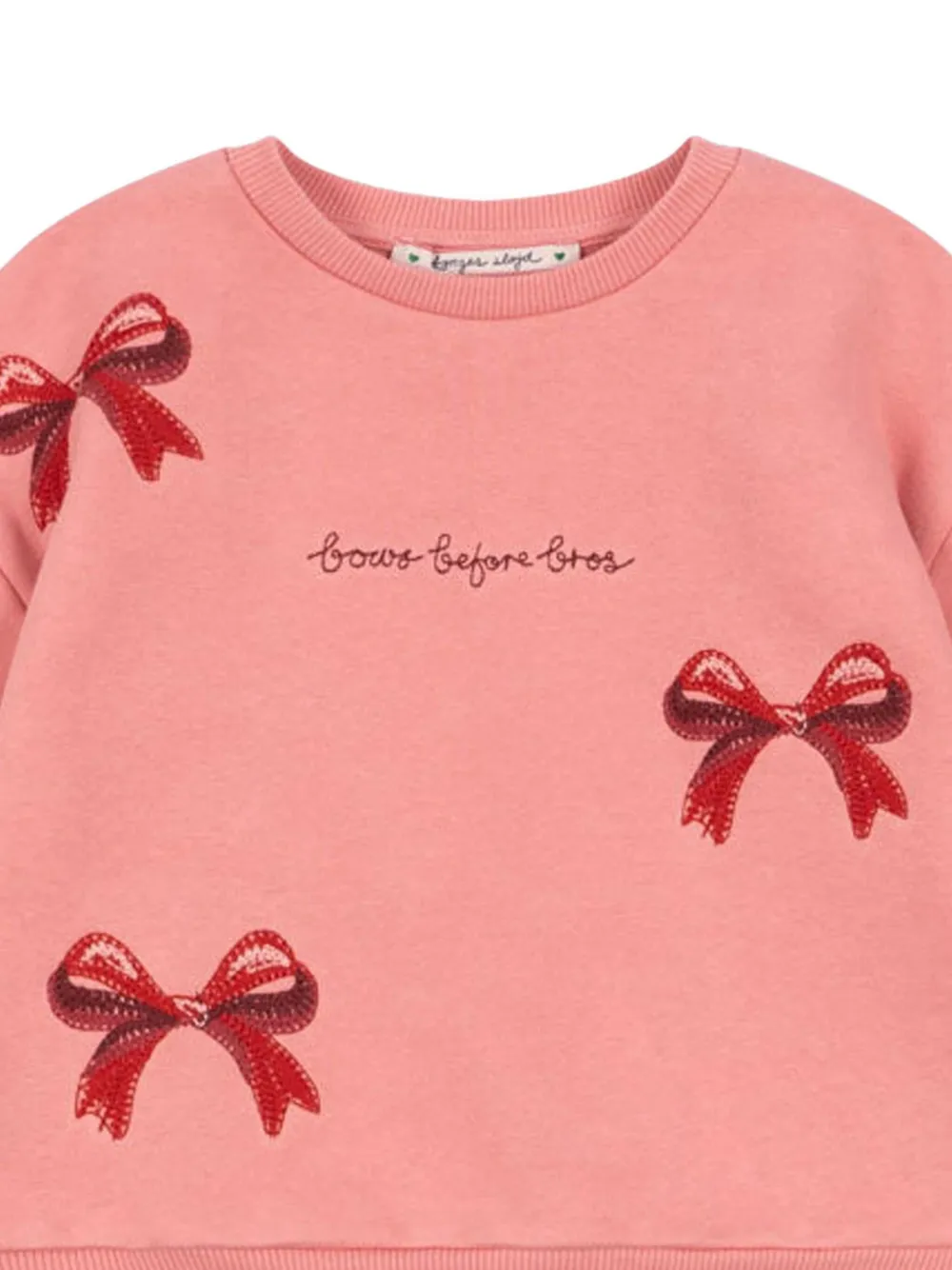 Konges Sløjd Top met geborduurde strik Roze