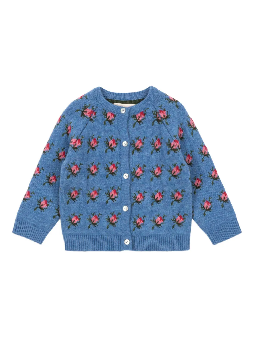 Konges Sløjd Cardigan Rose Belou in maglia - Blu