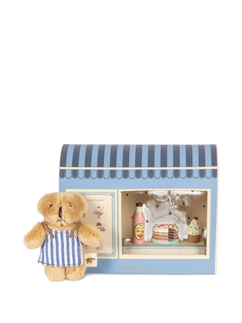 Konges Sløjd Striped Bear Toy In Brown