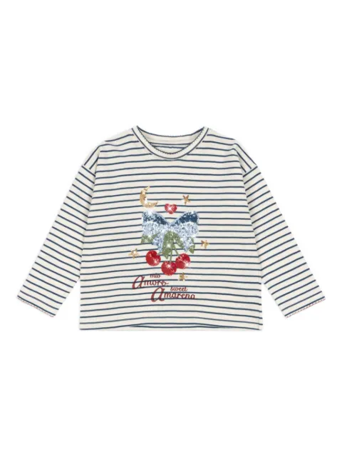 Konges Sløjd playera bordada con lentejuelas y motivo de rayas