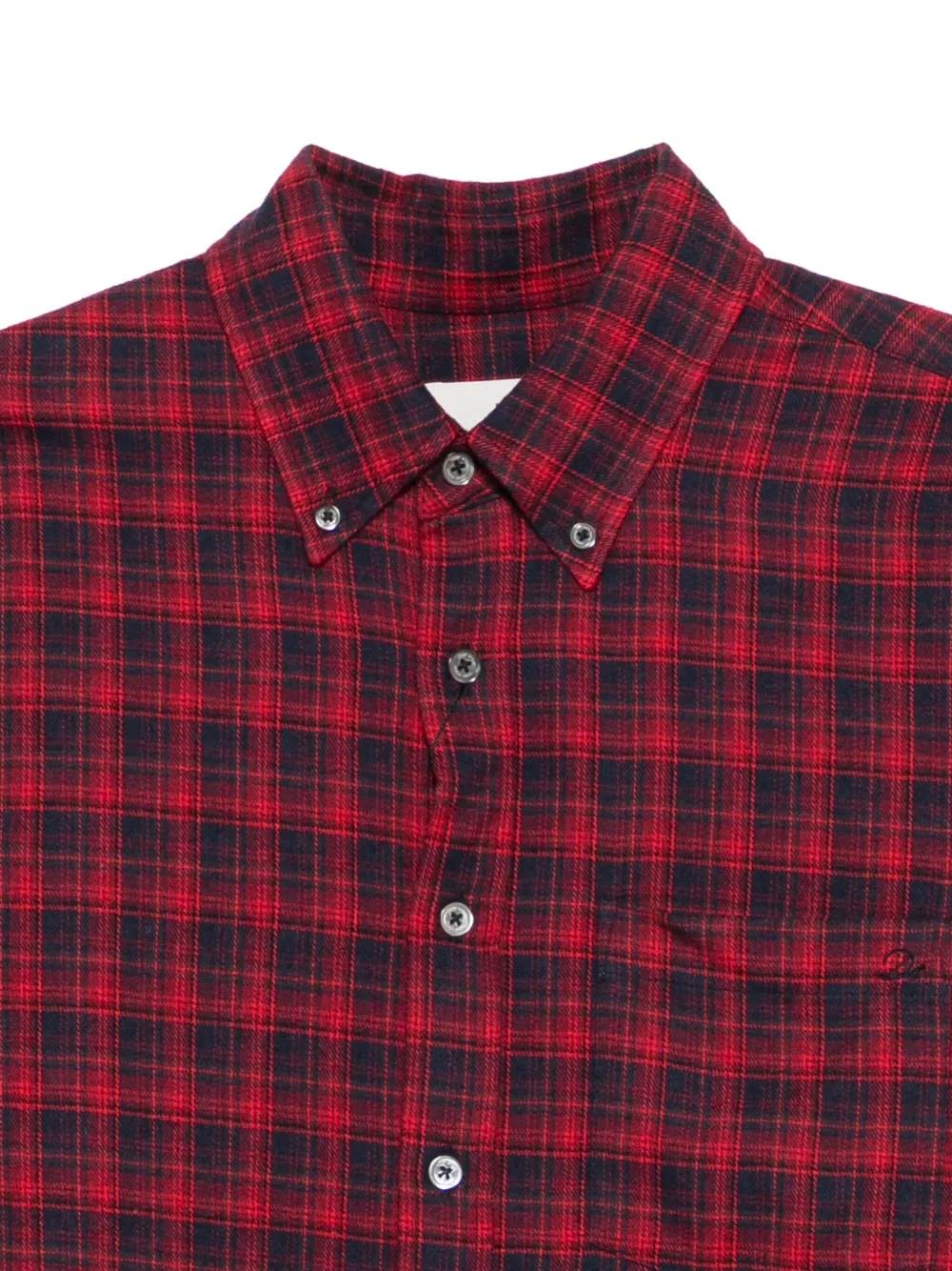 DUNST Geruit shirt met lange mouwen Rood