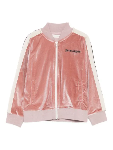 Palm Angels Kids velvet stripe-detail jacket