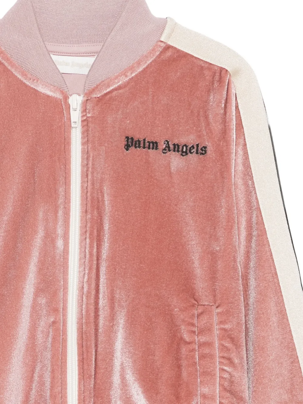 Palm Angels Velvet Stripe-detail Jacket In Pink