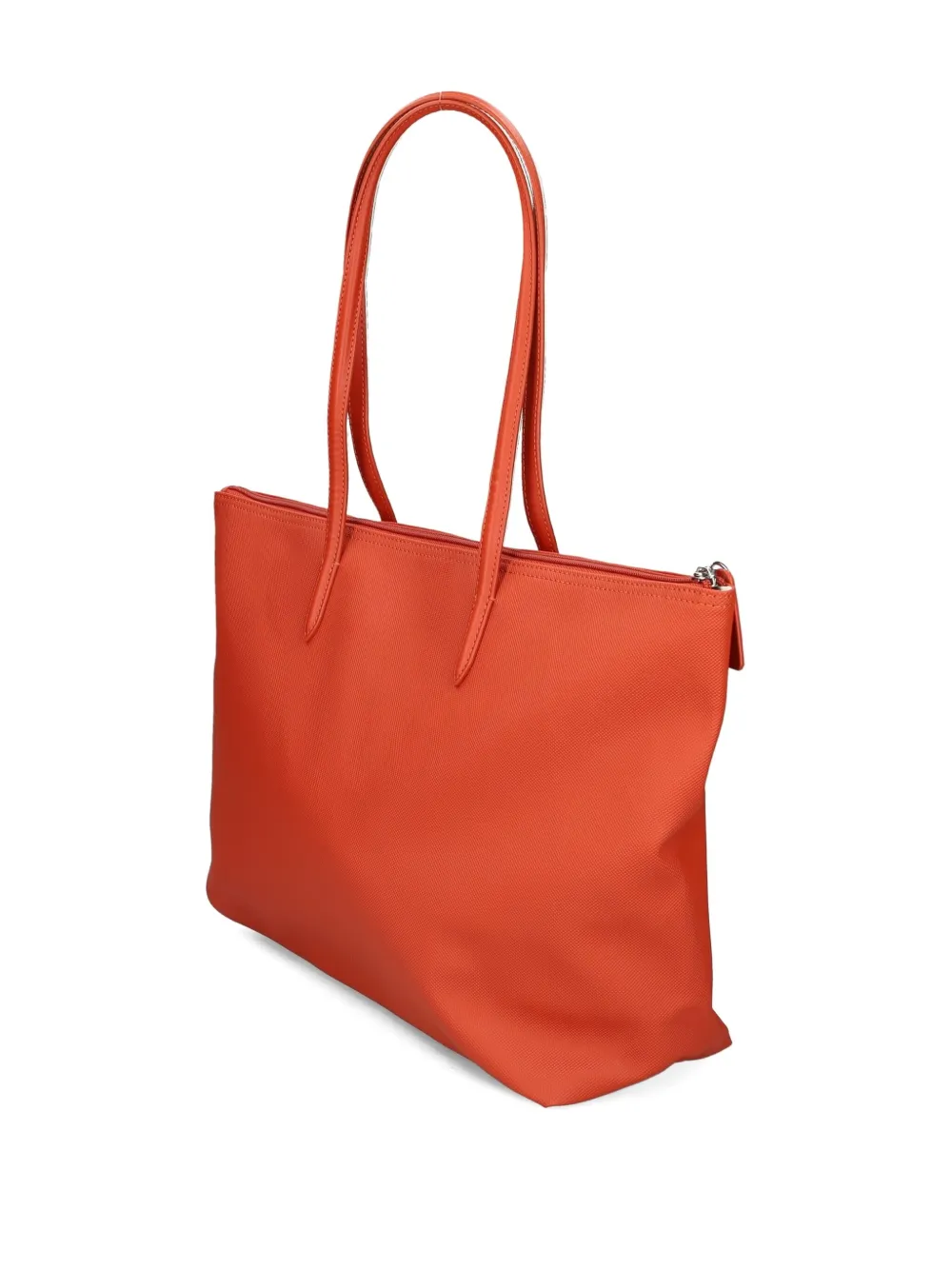 Lacoste Logo-patch Tote Bag In Orange