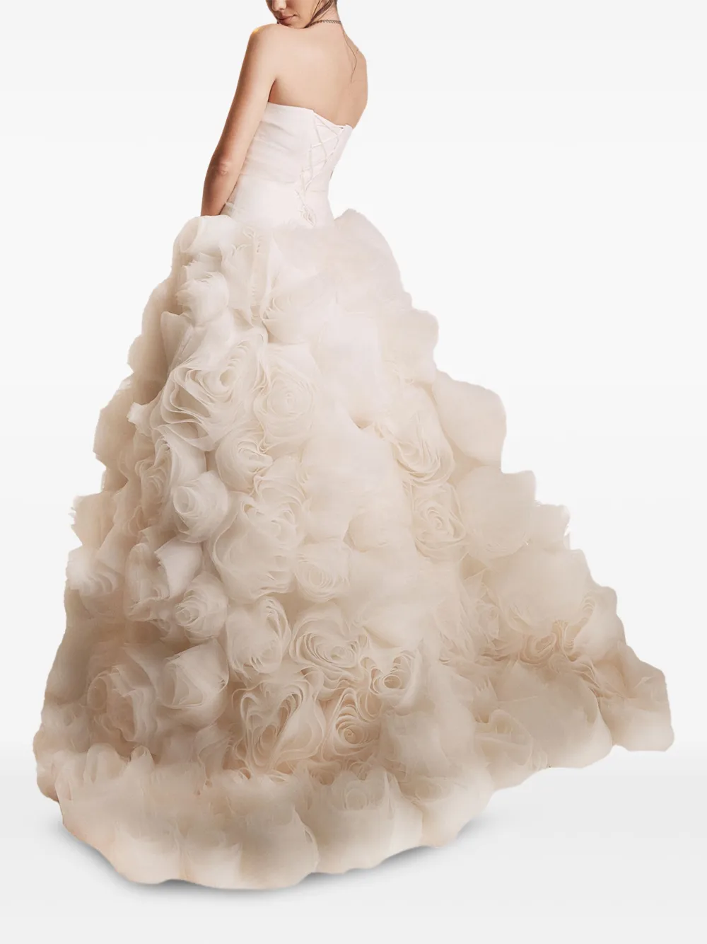 Ana Radu rose-embellished strapless maxi dress | Bridal Dresses | Image 2