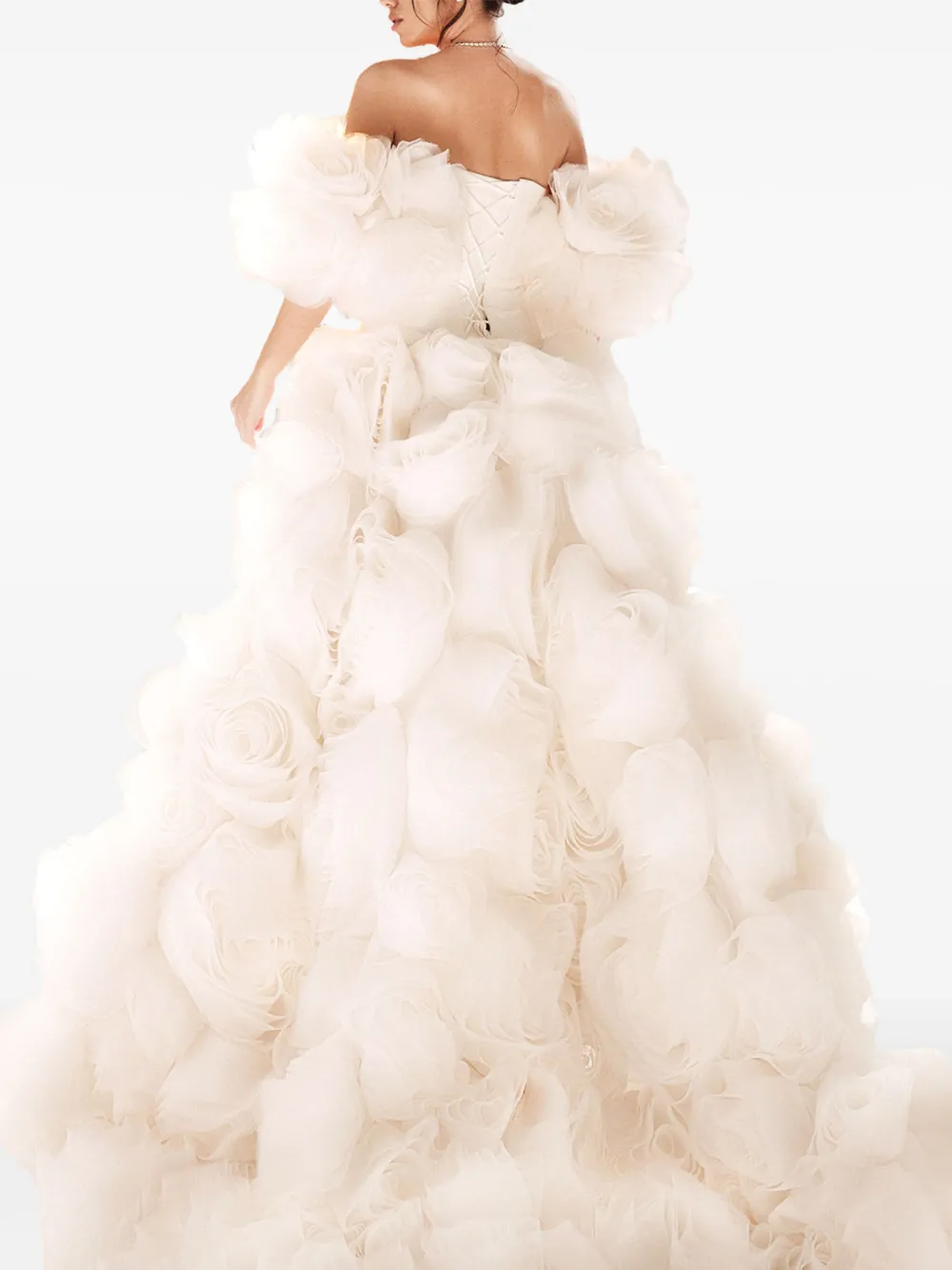 Ana Radu rose-embellishment off-shoulder maxi dress | Bridal Dresses | Image 2