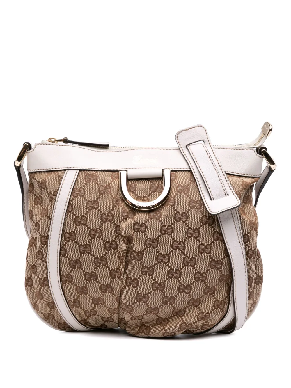 Pre-owned Gucci 2016-2025 Gg Canvas Abbey D Ring Crossbody Bag In Brown