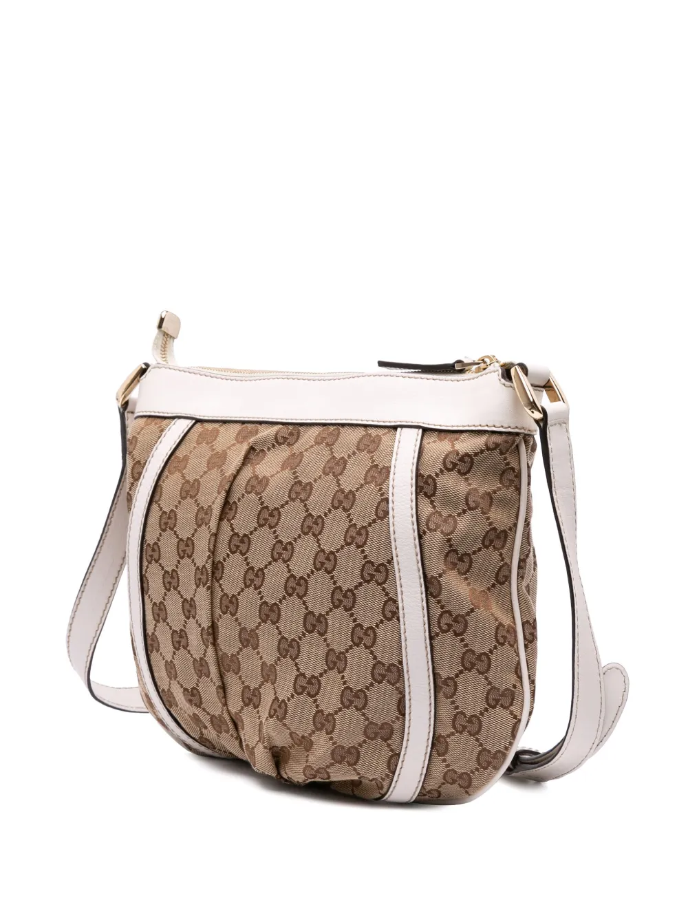 Pre-owned Gucci 2016-2025 Gg Canvas Abbey D Ring Crossbody Bag In Brown