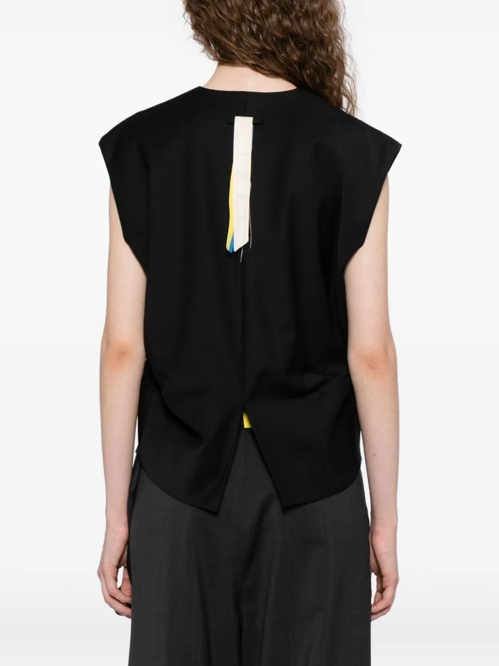 LITKOVSKA Gedrapeerde top BLACK