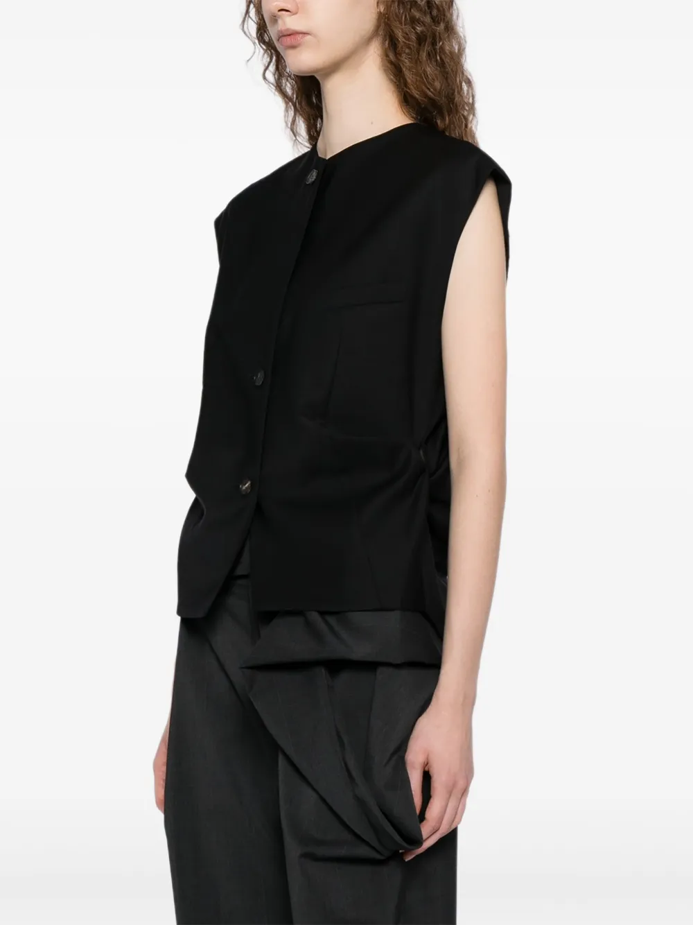 LITKOVSKA Gedrapeerde top BLACK