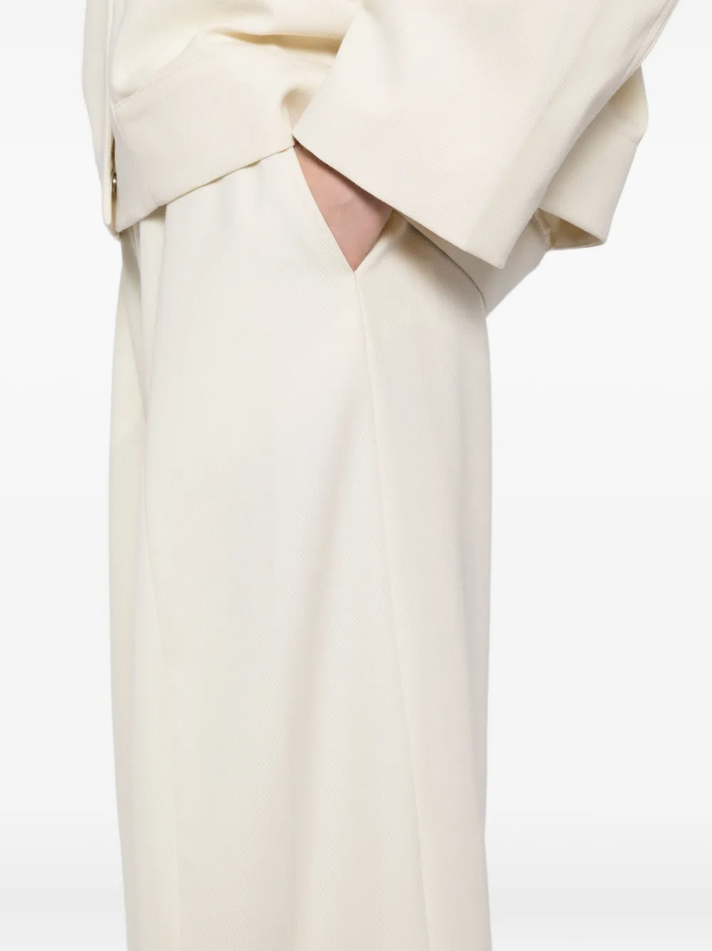 LITKOVSKA High-waiste broek met wijde pijpen Beige