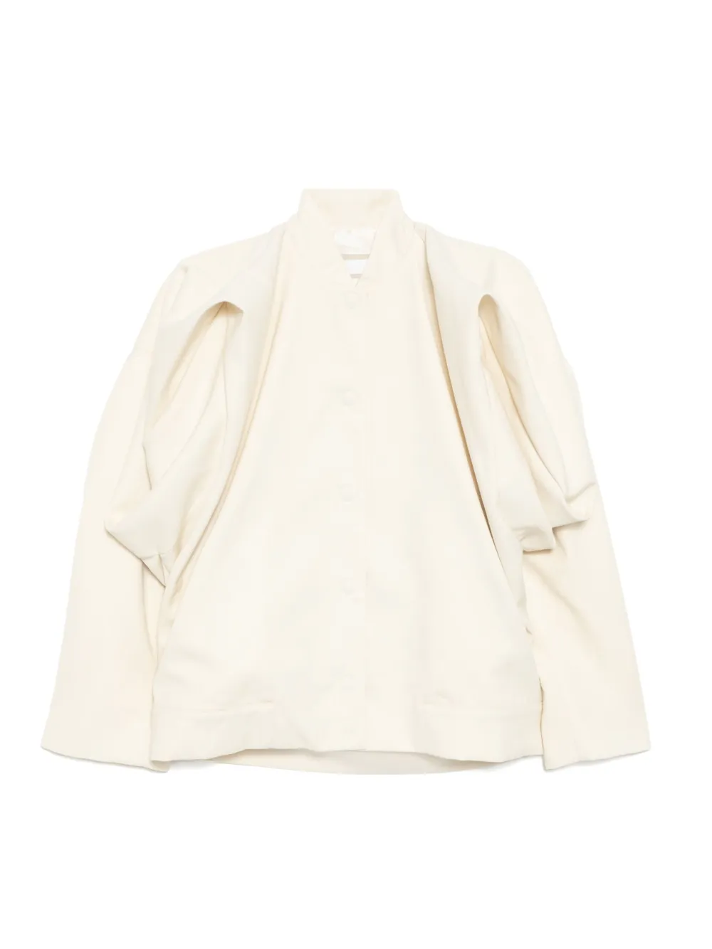 LITKOVSKA  floral sleeve accents wool jacket | Neutrals | Image 1