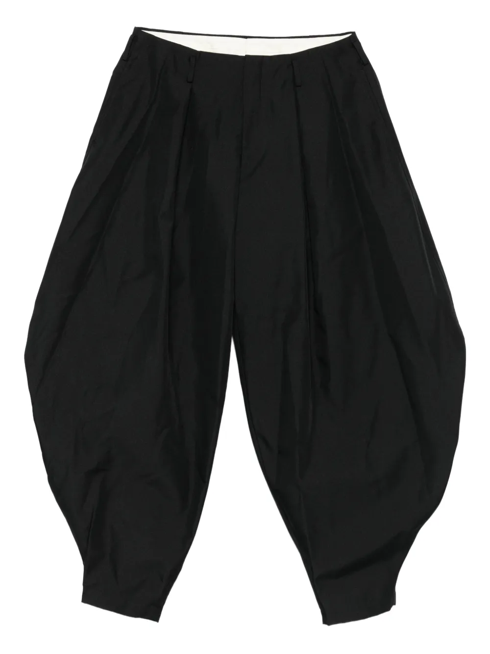Comme des Garçons Homme Plus wide-leg wool trousers | Black | Image 1