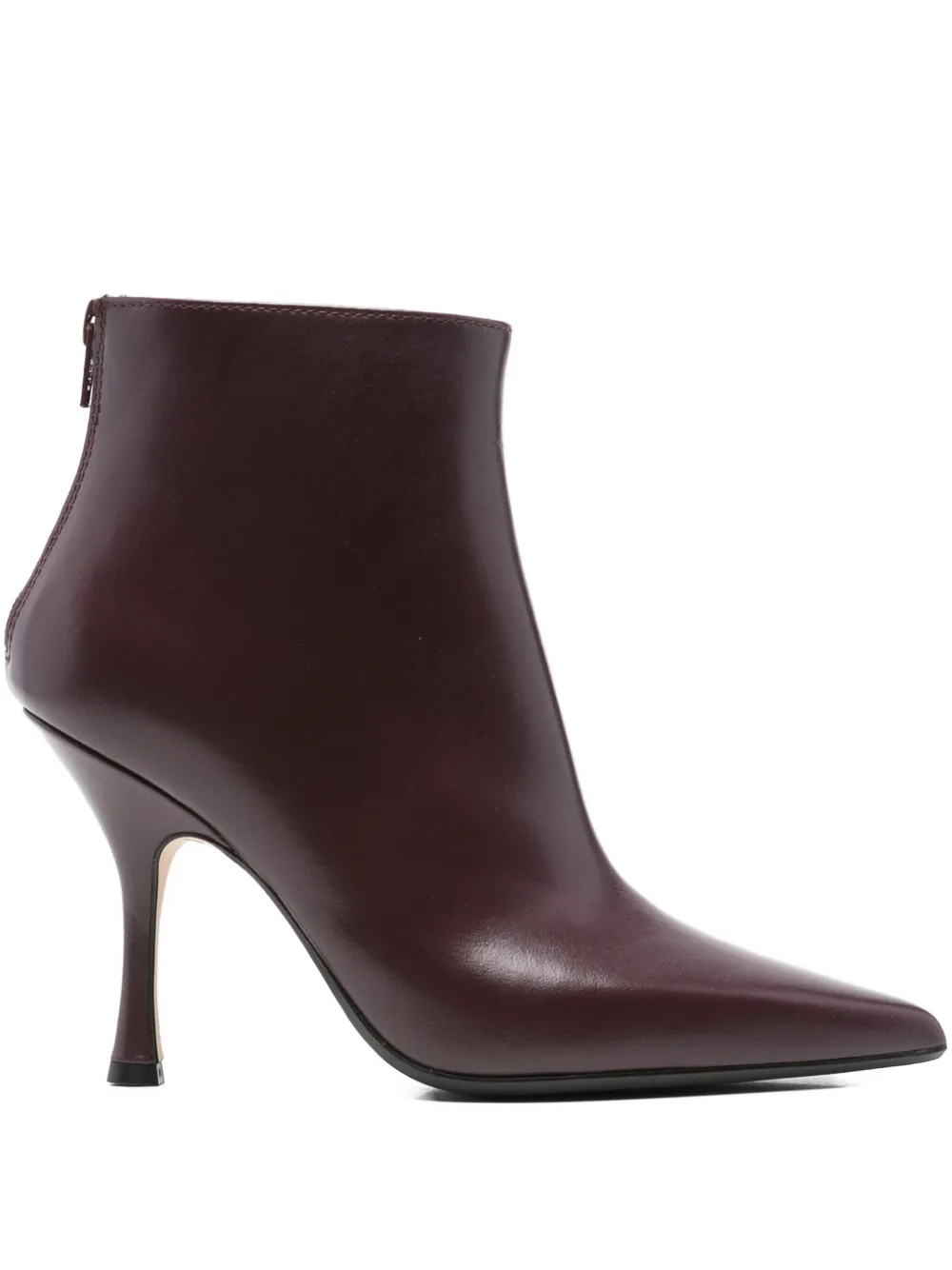 Anna F. 80mm pointed leather boots Rood
