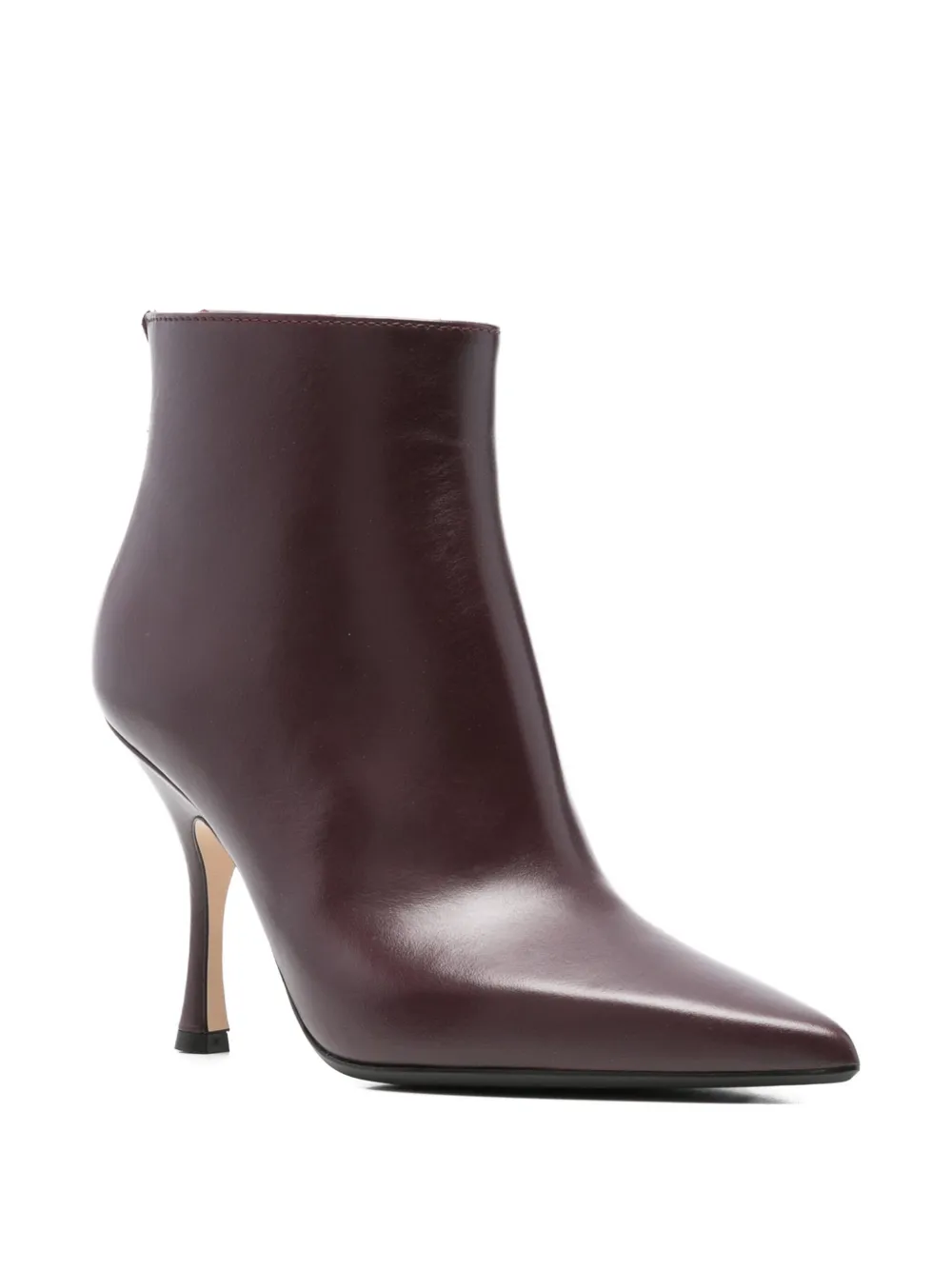 Anna F. 80mm pointed leather boots Rood