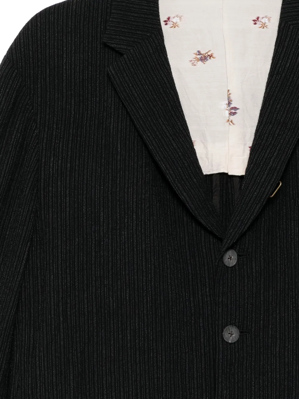  Calmlence Striped Blazer - Black 