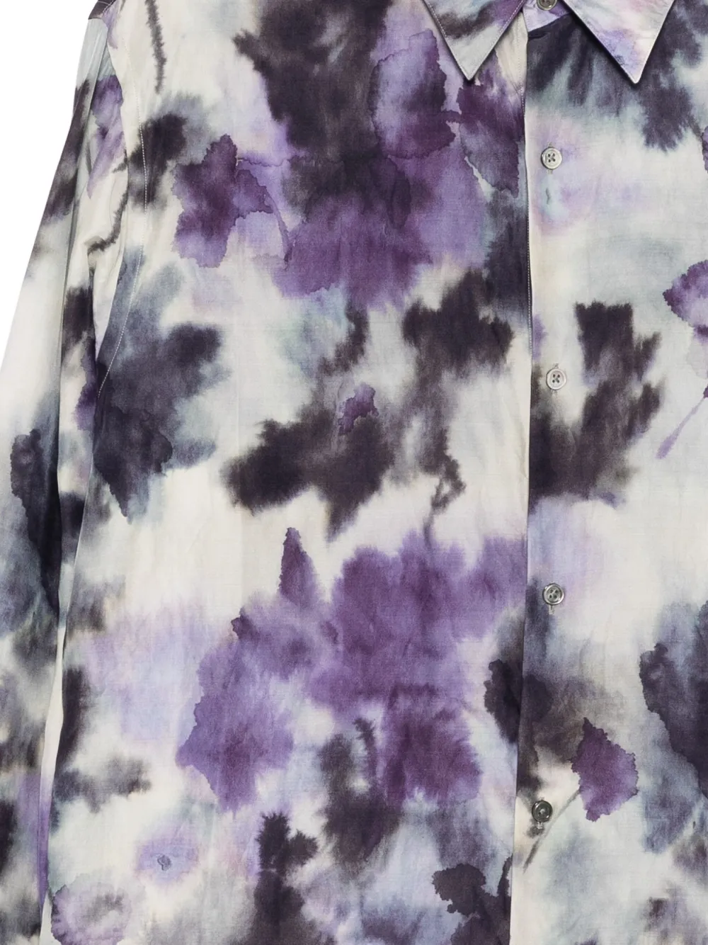 Calmlence Floral-print Shirt In Purple