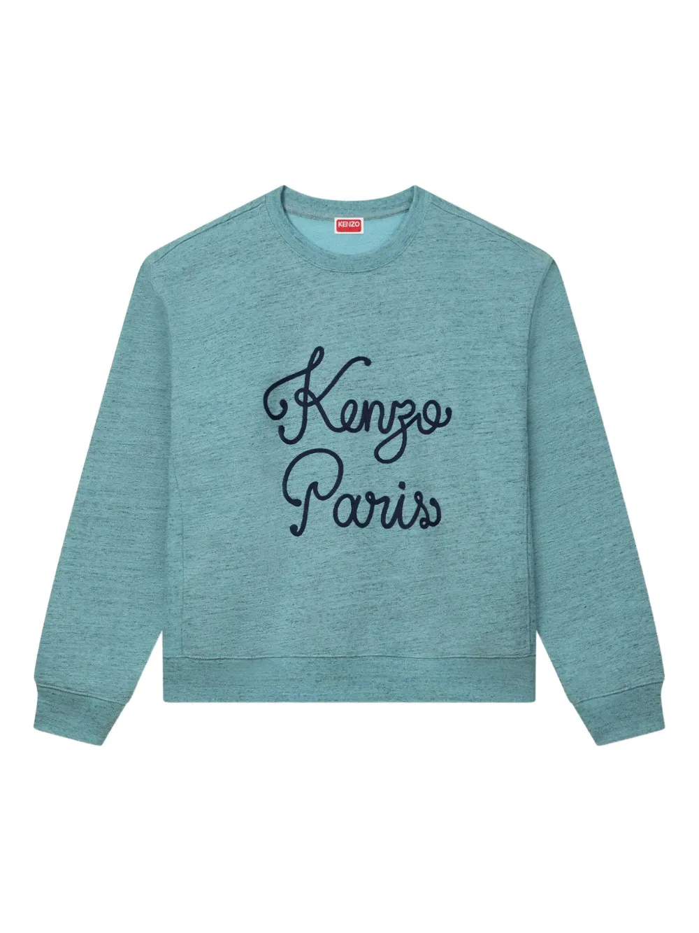 Kenzo Paris Chainstitch-embroidered logo sweatshirt | Blue | Image 1