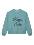 Kenzo Paris Chainstitch-embroidered logo sweatshirt - Blue